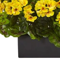 13" Yellow Geranium In Rectangular Planter 9 13" Yellow Geranium In Rectangular Planter -Michaels Shop D251844S 13