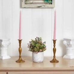 9" Purple Eucalyptus Plant In Marble Finished Vase -Michaels Shop D251849S 12