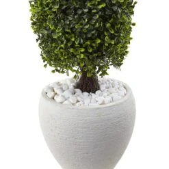 3.5ft. Boxwood Topiary In Textured White Planter -Michaels Shop D252122S 13