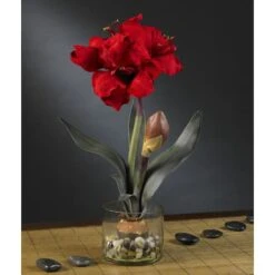 20'' Amaryllis In Round Vase -Michaels Shop D252182S 2
