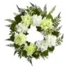 24” White Hydrangea Berry Wreath