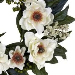 22" White Magnolia Wreath -Michaels Shop D252262S 12