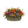 12" Mixed Flowers Arrangement In Decorative Vase -Michaels Shop D262031S 1
