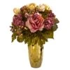 19" Peony Arrangement In Gold Vase -Michaels Shop D262046S 1