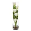 18" Tulip Arrangement In Cylinder Glass Vase -Michaels Shop D262060S 1