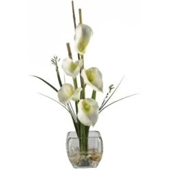 18" Calla Lily Arrangement In Glass Vase -Michaels Shop D262064S 1 1