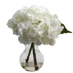 13" Hydrangea Arrangement With Vase -Michaels Shop D262068S 3