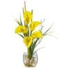 18'' Yellow Calla Lily In Liquid Illusion Vase -Michaels Shop D262091S 1