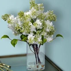 15" Lilac Arrangement In Glass Vase -Michaels Shop D262110S 16