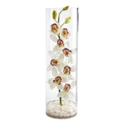 20" Boat Orchid Arrangement In Tall Cylinder Vase -Michaels Shop D262111S 1 1