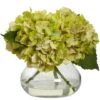 8.5" Yellow Blooming Hydrangea In Glass Vase -Michaels Shop D262122S 11