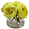 8" Yellow Fancy Rose Arrangement In Vase -Michaels Shop D262124S 1