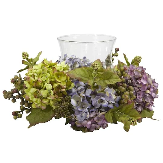 7" Mixed Hydrangea Arrangement With Vase 3 7" Mixed Hydrangea Arrangement With Vase