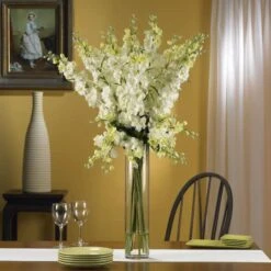 3ft. Delphinium Arrangement In Glass Vase -Michaels Shop D262143S 12