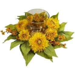7.5" Golden Sunflower Candelabrum Arrangement -Michaels Shop D262164S 12