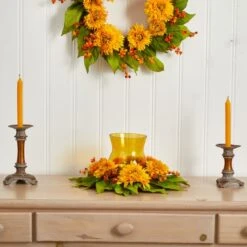 7.5" Golden Sunflower Candelabrum Arrangement -Michaels Shop D262164S 13