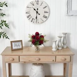 13" Rose & Maiden Hair With Floral Planter -Michaels Shop D262167S 12