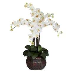 3ft. White Moth Orchid Arrangement In Decorative Vase -Michaels Shop D262177S 1 1