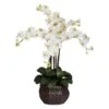 3ft. White Moth Orchid Arrangement In Decorative Vase -Michaels Shop D262177S 1
