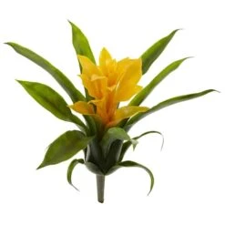 Yellow Bromeliad Flower, 6ct. 11 Yellow Bromeliad Flower, 6ct. -Michaels Shop D262202S 2