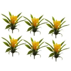 Yellow Bromeliad Flower, 6ct. 9 Yellow Bromeliad Flower, 6ct. -Michaels Shop D262202S 4