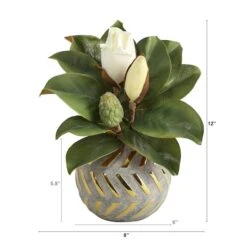 12in. Magnolia In Planter With Gold Trim -Michaels Shop D262297S 2