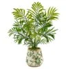 18" Mini Areca Palm Plant In Floral Vase -Michaels Shop D262357S 1