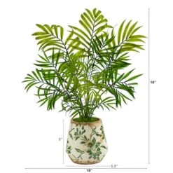 18" Mini Areca Palm Plant In Floral Vase -Michaels Shop D262357S 2