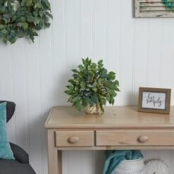 13" Mixed Ficus, Fittonia & Berry In Floral Vase -Michaels Shop D262483S 12