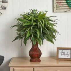 2ft. Mixed Greens & Fern In Decorative Planter -Michaels Shop D262524S 12
