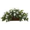 18'' White Bougainvillea Plant In Brown Planter -Michaels Shop D262582S 11