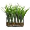 9'' Vanilla Grass Plant In Clear Oval Vase -Michaels Shop D262634S 11