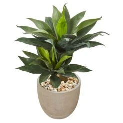3ft. Double Agave Succulent In Sand Stone Planter -Michaels Shop D262638S 1 1