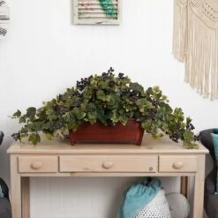 18" Grape Leaf In Rectangular Decorative Planter -Michaels Shop D262645S 13