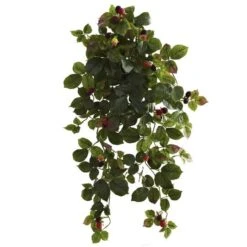 32" Raspberry Hanging Bush With Berries 5 32" Raspberry Hanging Bush With Berries -Michaels Shop D262773S 1 1