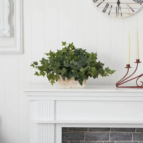 14" Ivy In White Planter 6 14" Ivy In White Planter - Image 4