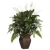 2.5ft. Mixed Greens & Peace Lily In Decorative Vase -Michaels Shop D262785S 1