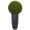 2.5ft. Boxwood Topiary Plant In Gray Cylinder Planter 2 2.5ft. Boxwood Topiary Plant In Gray Cylinder Planter -Michaels Shop D262951S 11