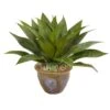 14" Agave Plant In Glazed Clay Pot -Michaels Shop D262999S 1