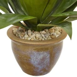 14" Agave Plant In Glazed Clay Pot -Michaels Shop D262999S 3