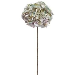 White & Aqua Teal Hydrangea Stem