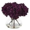 8.5" Purple Hydrangea Arrangement In Glass Vase -Michaels Shop D292549S 11