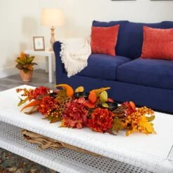 6" Fall Hydrangea, Lotus Seed & Berries Candelabrum -Michaels Shop D292550S 4