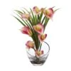 15.5" Pink Calla Lily And Grass Arrangement In Vase -Michaels Shop D292558S 11