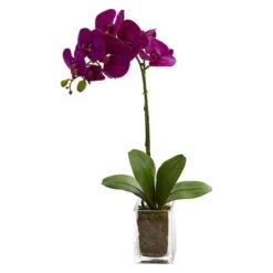 24" Purple Moth Orchid Arrangement In Vase -Michaels Shop D292559S 11 1