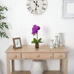 24" Purple Moth Orchid Arrangement In Vase -Michaels Shop D292559S 12