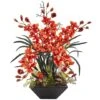 3ft. Red Boat Orchid Arrangement In Black Vase -Michaels Shop D292579S 11