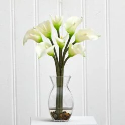 16" Classic Calla Lily Arrangement In Vase 10 16" Classic Calla Lily Arrangement In Vase -Michaels Shop D292585S 13