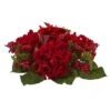 6" Red Hydrangea & Berry Candelabrum 1 6" Red Hydrangea & Berry Candelabrum -Michaels Shop D292637S 1