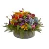 10" Mixed Floral Arrangement In Stone Planter -Michaels Shop D292675S 11